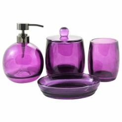 Best deal 🌟 Nature Home Decor Bathroom Accessory Set Of Ruby Collection 😍
