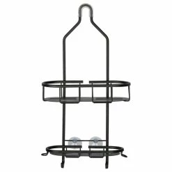 Hot Sale ❤️ Dillon And Daria's Designs LLC Utopia Alley Aluminum Rustproof Shower Caddy, Matte Black, 2 Shelf 🌟