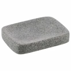 Hot Sale 🎉 EVIDECO Rectangular Grey Granite Soap Dish Cup Dispenser 🥰