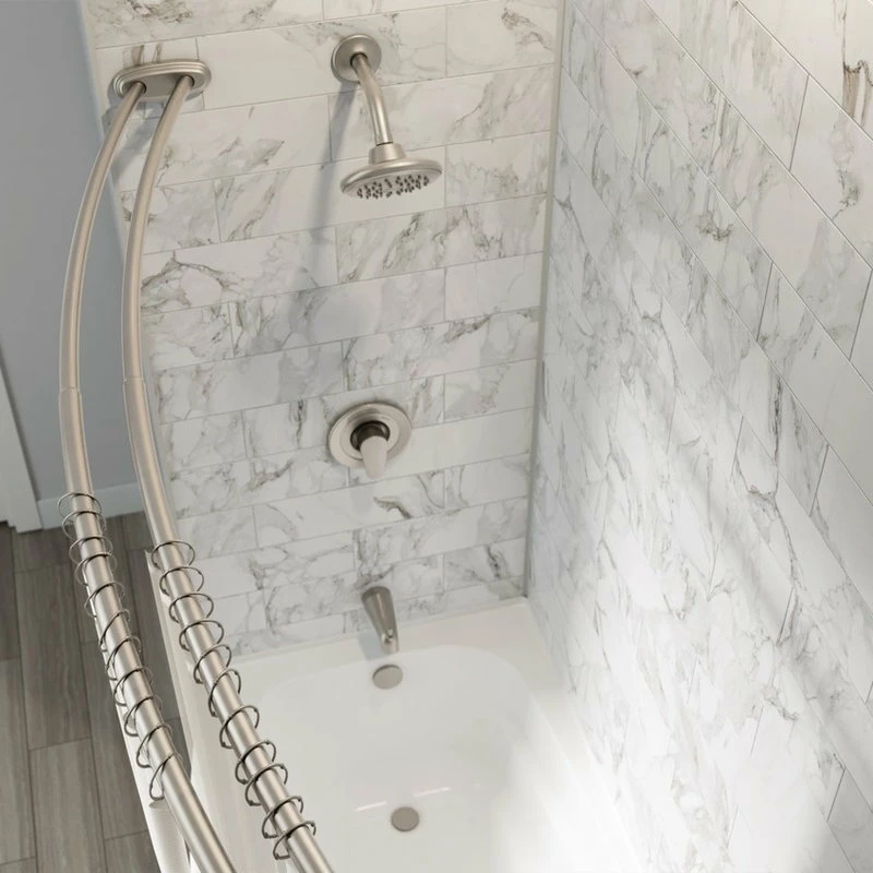 Best Sale 🌟 Moen Curved Shower Rods Brushed Nickel Adjustable Curved Shower Rod DN2141BN ⭐ 3 Best Sale 🌟 Moen Curved Shower Rods Brushed Nickel Adjustable Curved Shower Rod DN2141BN ⭐ - Image 3