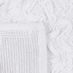 Hot Sale 💯 Home Weavers Inc. Bellflower Bath Rug 21"x54" Runner, White 🔥 -Nameeks Shop e841050803221a13 0014 w800 h800 b0 p0