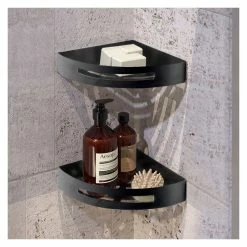 Nameeks Shop 20 Coupon 🥰 Nameeks Set Of Corner Shower Baskets Available In Two Finishes, Matte Black 👏