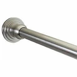 Best deal 🌟 Dynasty Hardware DYN-SR60-SN 60-Inch Satin Nickel Shower Curtain Rod ✨