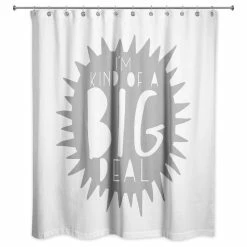 Discount ⭐ DDCG I'm Kind Of A Big Deal Gray Design 71x74 Shower Curtain 🔥