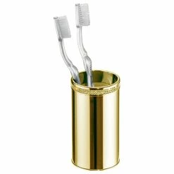 Best Sale 🔥 Secret Bath Cecilia Luxury Gold Swarovski Crystals Toothbrush Holder ⌛