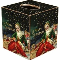 Coupon 👍 Marye-Kelley TB2535 - Santa And Sleigh Tissue Box Cover 😀