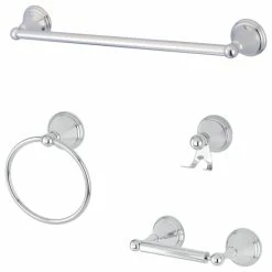Brand new 🤩 Kingston Brass 4-Piece Bathroom Accessory Set, Polished Chrome 😍