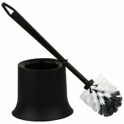 Hot Sale 🎁 HDS TRADING CORP Home Basics Plastic Toilet Brush Holder, Black 🛒