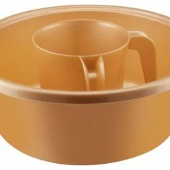 Discount ✨ YBM HOME INC. YBM Home Square Plastic Wash Cup & Wash Basin Set, Long-lasting, Gold, Small 🛒