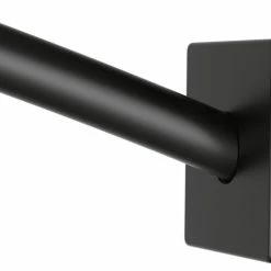 Flash Sale ❤️ Moen Triva Adjustable Curved Shower Rod Matte Black, CSR2168BL ✨