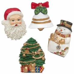 Best Pirce ✔️ Carnation "Christmas Tyme" Resin Shower Curtain Hooks 🔔