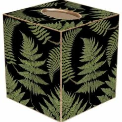 Buy 💯 Marye-Kelley TB882-Ferns On Black Tissue Box Cover 😍