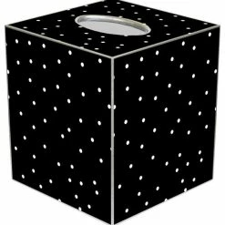 Deals 🥰 Marye-Kelley TB1106 - Black & White Tiny Dot Tissue Box Cover 😍