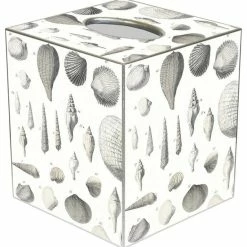 Budget 👏 Marye-Kelley TB1414-Grey Shells Tissue Box Cover 😉