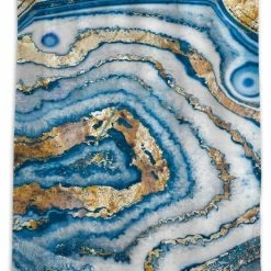 Best reviews of 🎁 The Oliver Gal Artist Co. Oliver Gal "Bleu Agate" Shower Curtain, 71"x74" 🌟