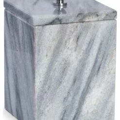 Best deal 💯 Bey-Berk International Marble Bath Canister, Lid, Cloud Gray 👍