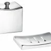 New 🤩 Kraftware Corp. Kraftware Monaco Brushed Steel 2-Piece Amenity Set 🥰