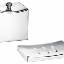 New 🤩 Kraftware Corp. Kraftware Monaco Brushed Steel 2-Piece Amenity Set 🥰