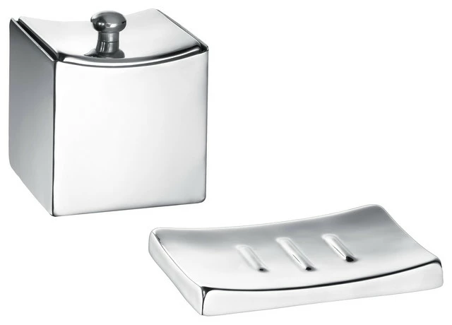 New ๐คฉ Kraftware Corp. Kraftware Monaco Brushed Steel 2-Piece Amenity Set ๐ฅฐ 1 New ๐คฉ Kraftware Corp. Kraftware Monaco Brushed Steel 2-Piece Amenity Set ๐ฅฐ
