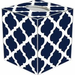 New 🛒 Marye-Kelley TB2859 - Navy Chelsea Grande Tissue Box Cover 😍