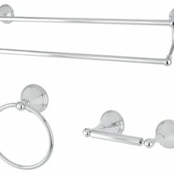 Discount 👍 Kingston Brass 3-Piece Bathroom Accessory Set, Polished Chrome 😍