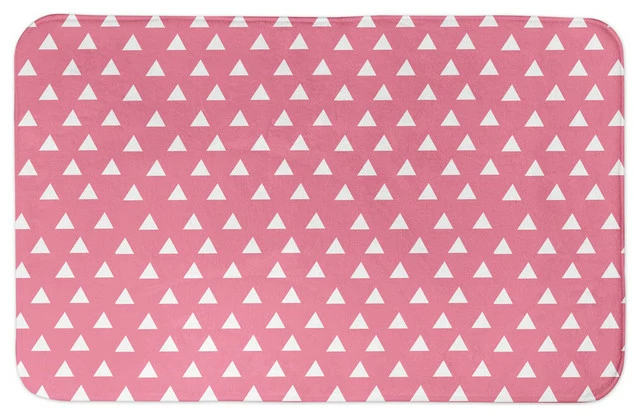 Best deal ✔️ DDCG Pink Triangle Pattern 24x17 Bath Mat ✨ 1 Best deal ✔️ DDCG Pink Triangle Pattern 24x17 Bath Mat ✨