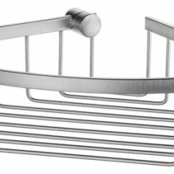 Best deal ⌛ Smedbo Inc Sideline Design Corner Soap Basket Brushed Chrome 🎁