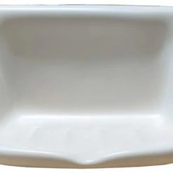 Cheapest 🛒 Flooring Supply Shop Porcelain Soap Dish Holder Approx 6"x4" USA MADE Shower Bathroom, Almond Matte 👍
