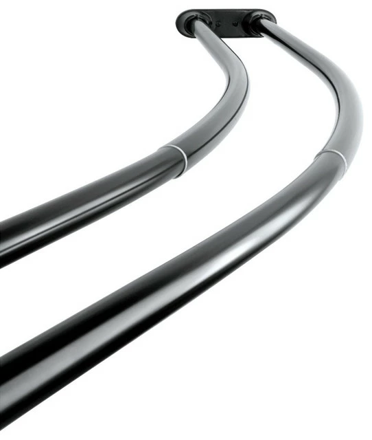 Outlet ๐ Kingston Brass Kingston 60" - 72" Adjustable Double Curved Shower Curtain Rod, Black โญ 1 Outlet ๐ Kingston Brass Kingston 60" - 72" Adjustable Double Curved Shower Curtain Rod, Black โญ