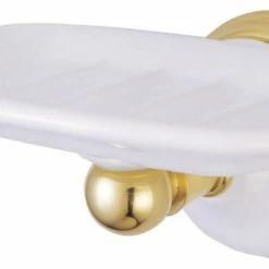 Deals 🛒 Kingston Brass Wall-Mount Soap Dish Holder, Polished Brass ✨